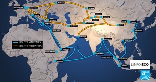 carte routes de la soie